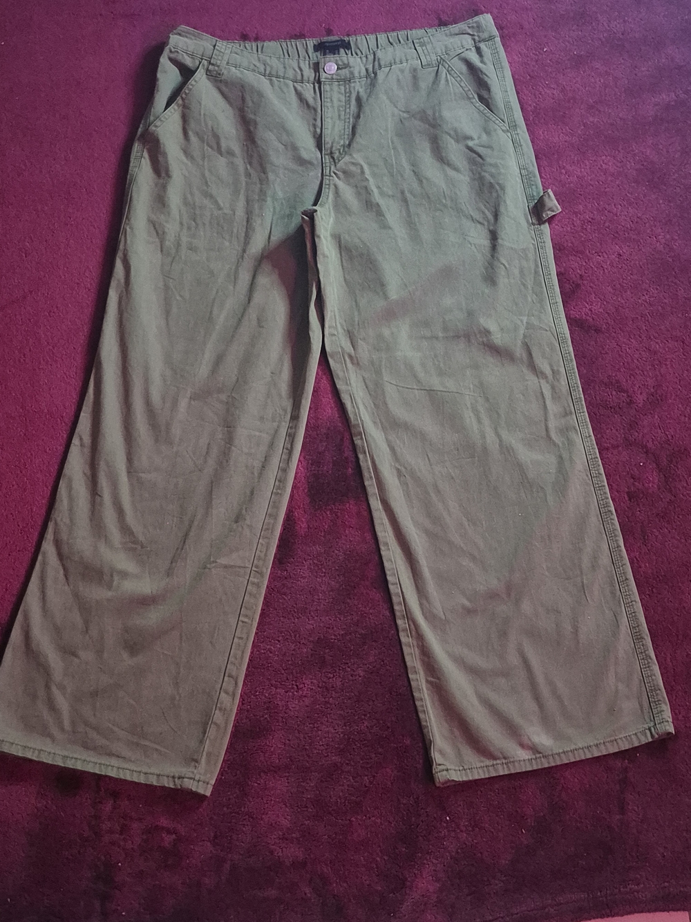 Y2k Green cargo pants Forever 21